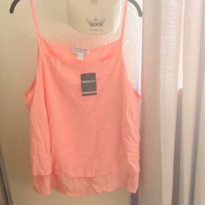 NWT Forever 21 Plus Coral Layered Flowy Cami 🛍